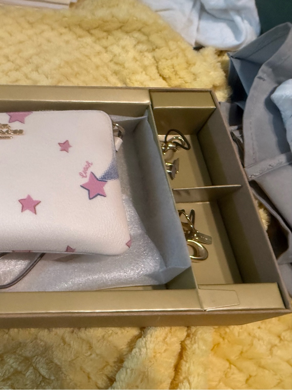 Coach Pink Star-Print Kids Wallet Crossbody